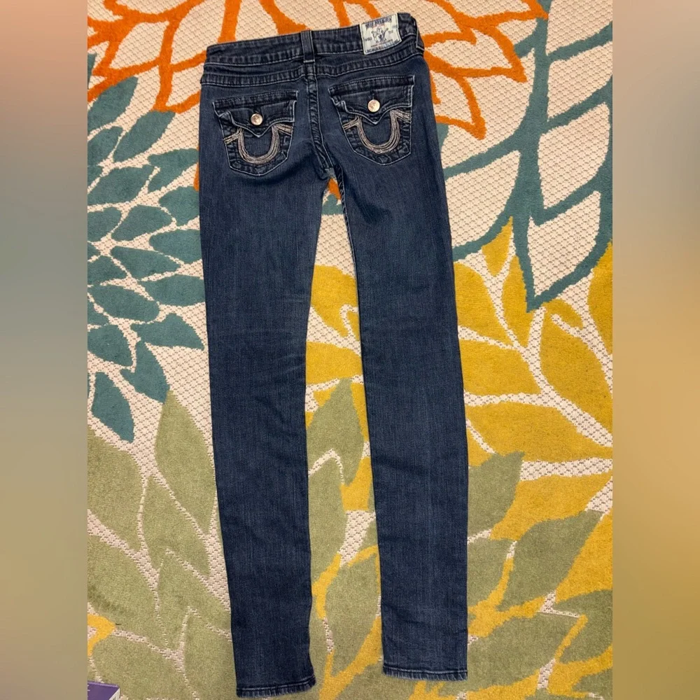 True Religion Becca Super T Skinny Jeans Women’s Size 28 Dark Wash Made in USA - Picture 6 of 11